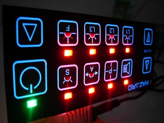 Custom Made PCB LED Membrane Switch Panel With Flat Cable 250V DC