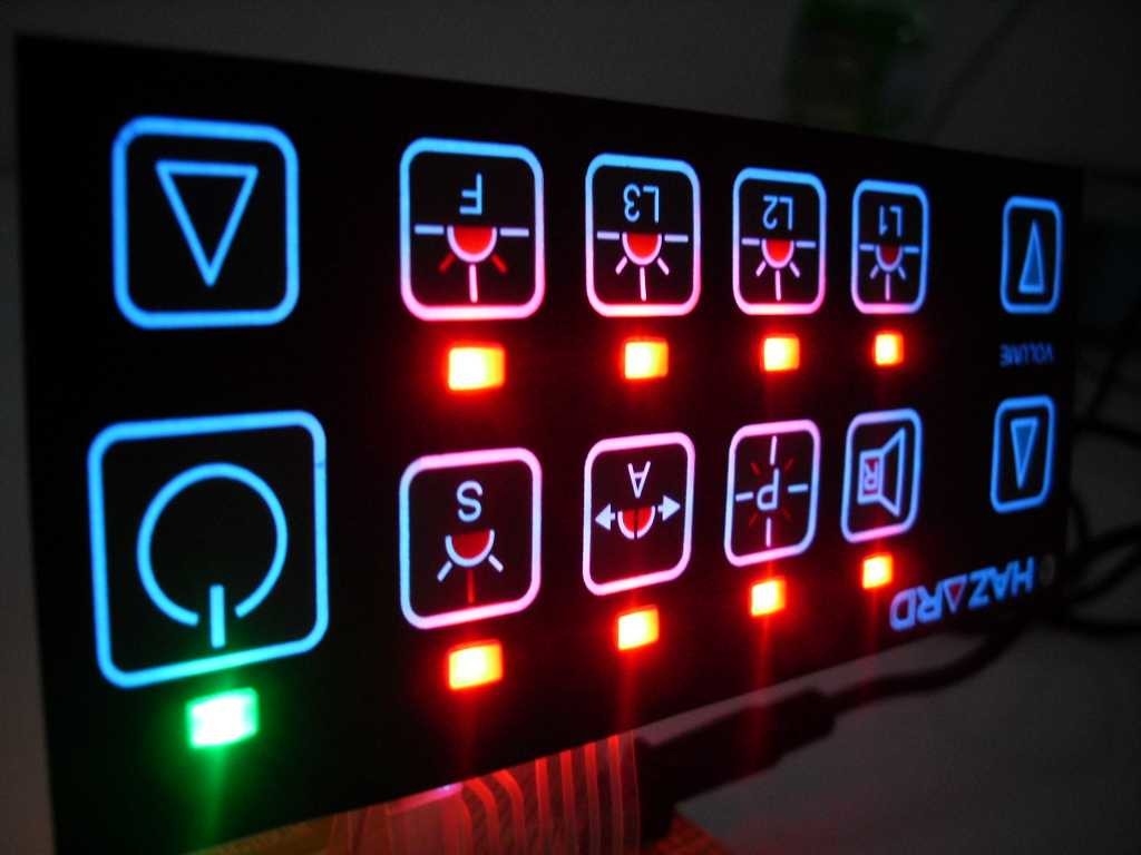 Custom Made PCB LED Membrane Switch Panel With Flat Cable 250V DC