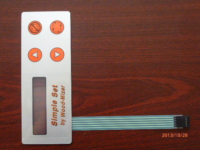 Tactile Thin Film 4 Keys LED Membrane Switch 0.05mm - 1.0mm With LED Window