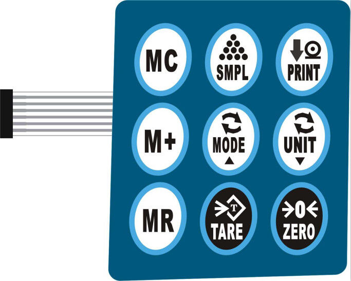Silicone Rubber LED Backlit Membrane Switch Keypads For Air Conditioner